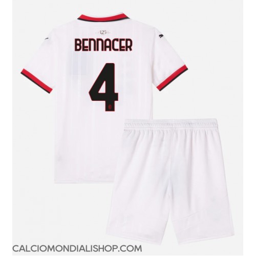 Maglie da calcio AC Milan Ismael Bennacer #4 Seconda Maglia Bambino 2024-25 Manica Corta (+ Pantaloni corti)